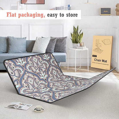 Heavy Duty Office Chair Mat for Carpet and Hardwood Floor Bohemian Desk Chair - Image 4