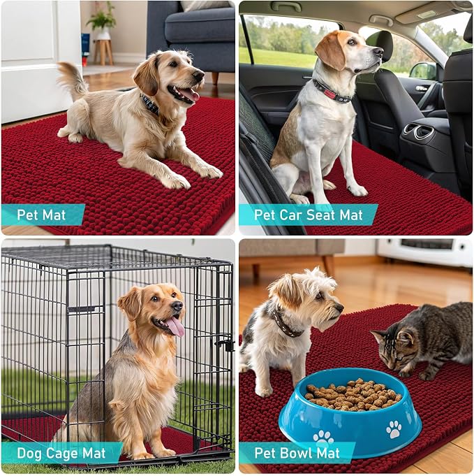 OLANLY Dog Door Mat for Muddy Paws 54x24, Absorbs Moisture and Dirt, Absorbent - Image 7