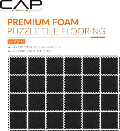 CAP Puzzle Exercise Mats | 3/4” Thick EVA Interlocking Foam Tiles - Image 2