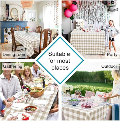 Checkered Tablecloth Rectangle, 60 x 140 Inch - Image 2