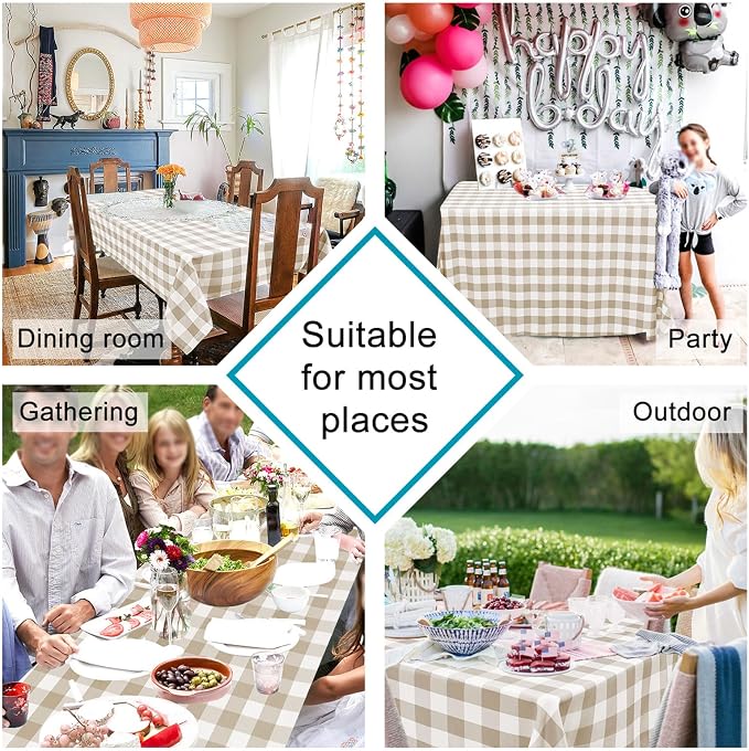 Checkered Square Tablecloth - Image 4