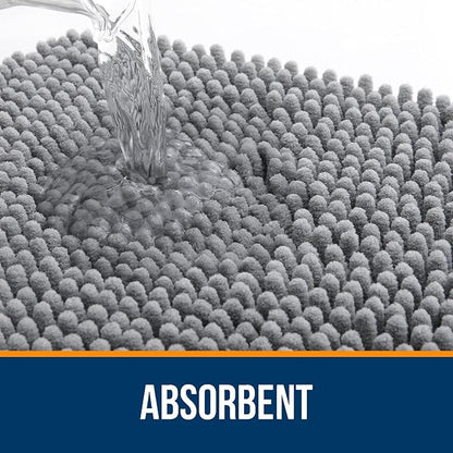 OLANLY Toilet Rugs U-Shaped 20x20, Extra Soft Absorbent Chenille Contour - Image 4