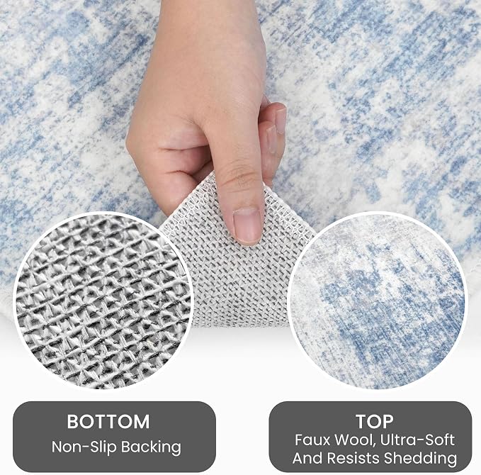 IOHOUZE Abstract Area Rug 4x5 Ft Washable Rugs - Image 4