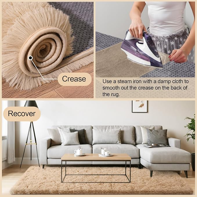 Mugorn Area Rugs 10x14 Living Room, Large Fluffy Area Rugs - Image 4