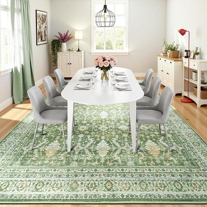 Lofus 8x10 Area Rug for Living Room, Light Green Washable Area Rugs - Image 6