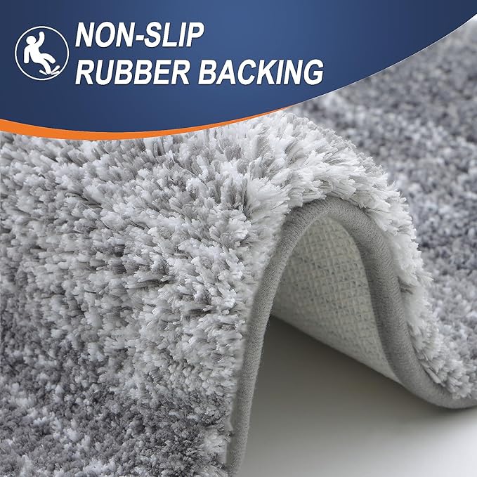 OLANLY Large Bathroom Rugs Mat 50x30, Extra Soft Absorbent Microfiber Bath Rugs - Image 4