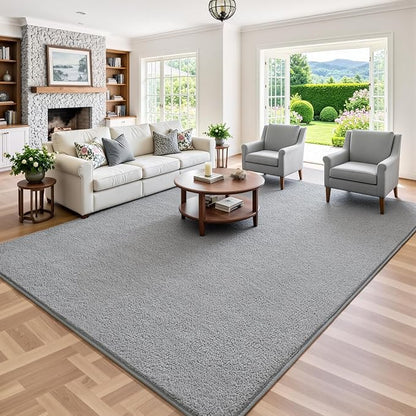 Keeko 4x6 Grey Area Rugs for Bedroom, Soft Modern Living Room Rug Indoor Non - Image 3
