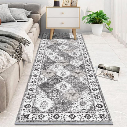 HEBE Hallway Runner Rug 2'x6' Washable Vintage Distressed Area Rugs Non Slip - Image 6