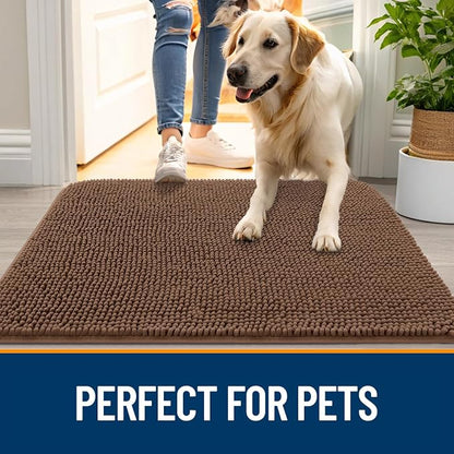 OLANLY Dog Door Mat for Muddy Paws 50x30, Absorbs Moisture and Dirt, Absorbent - Image 6