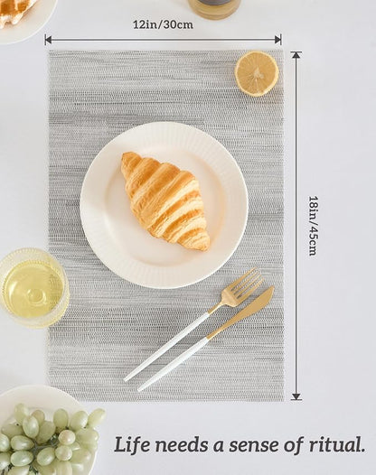 Leetaltree Lightsteel Black Placemats Set of 12 - Image 7