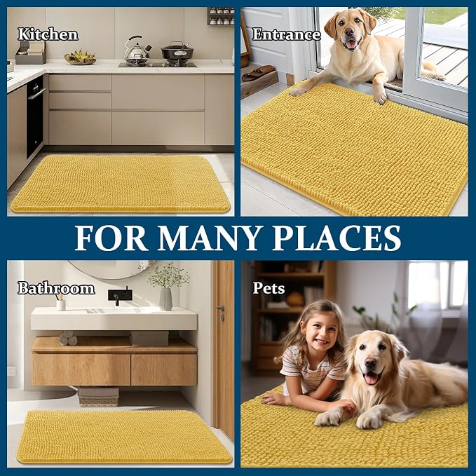 OLANLY Dog Door Mat for Muddy Paws 54x24, Absorbs Moisture and Dirt, Absorbent - Image 8