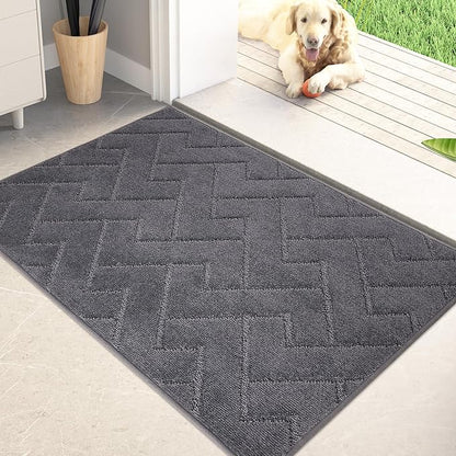 PURRUGS Dirt Trapping Door Mat 20" x 31.5", Non-Slip Machine Washable Entry Rug by PURRUGS