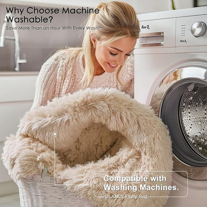 OLANLY 4x10 Area Rugs for Living Room Bedroom, Machine Washable Soft Fluffy - Image 2