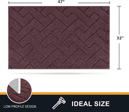 PURRUGS Dirt Trapping Door Mat 32" x 47", Non-Slip Machine Washable Entry Rug - Image 2