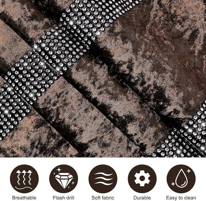 Fancy Brown Table Runner, Ombre Velvet, Modern Style - Image 5