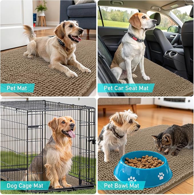 OLANLY Dog Door Mat for Muddy Paws 40x24, Absorbs Moisture and Dirt, Absorbent - Image 7