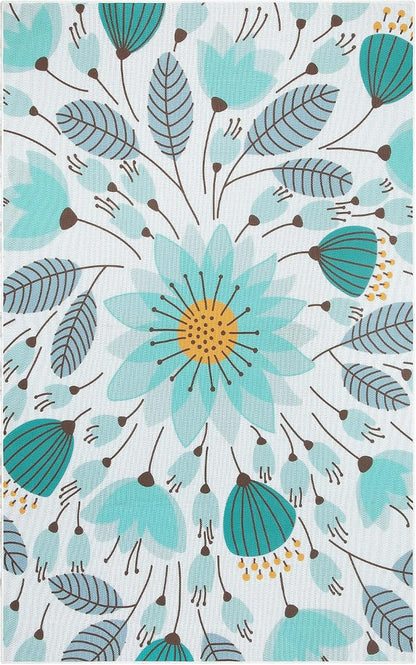 Lahome Floral Indoor Outdoor Rug, 5x8ft Non Slip Outdoor Patio Rug - Image 7