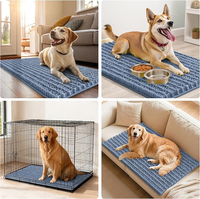 Smiry Dog Door Mat for Muddy Paws 30x20, Absorbent Dirt Trapper, Non-Slip - Image 7