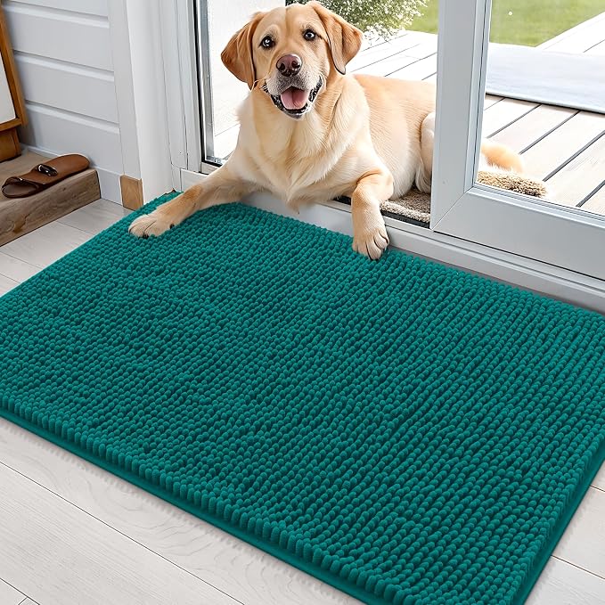 OLANLY Dog Door Mat for Muddy Paws 35x24, Absorbs Moisture and Dirt, Absorbent by OLANLY