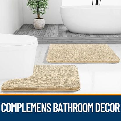 OLANLY Bathroom Runner Rugs 70x24, Extra Soft Absorbent Chenille Bath Rugs - Image 7