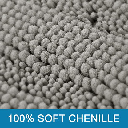 H.VERSAILTEX Bath Rugs for Bathroom Non Slip Bath Mats Extra Thick Chenille - Image 3