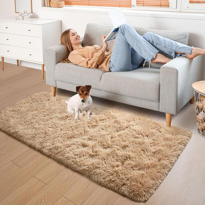 YJ.GWL Fluffy Runner Rugs for Bedroom Living Room Soft Shag Rug 2x6 Feet - Image 6