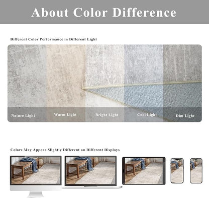 Washable 3x4 Kitchen Area Rugs: Abstract Stain-Resistant Sink Rug Non-Slip - Image 5