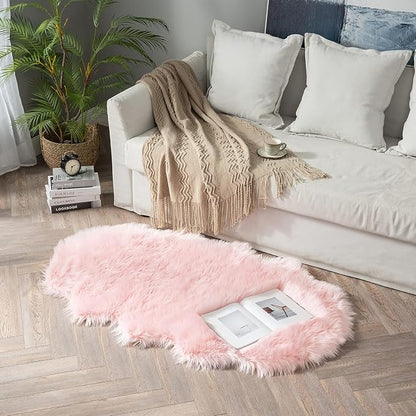 MIULEE Luxury Super Soft Fluffy Area Rug Faux Fur Sheepskin Rug Decorative - Image 6