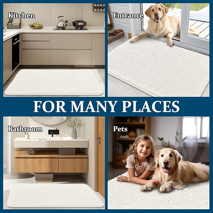 OLANLY Dog Door Mat for Muddy Paws 47x32, Absorbs Moisture and Dirt, Absorbent - Image 8