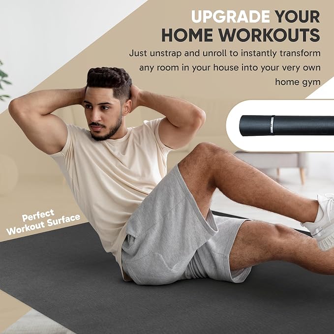 Gorilla Mats Large Exercise Mat – 6'x4', Flat Fitness, Yoga & Weight Lifting - Image 2