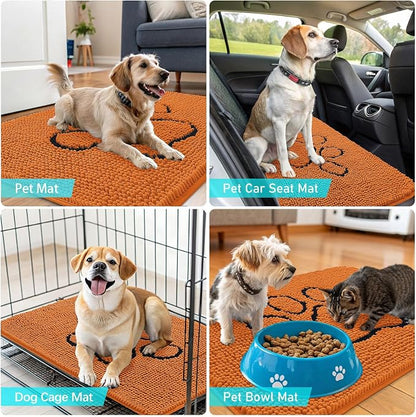 OLANLY Dog Door Mat for Muddy Paws 30x20, Paw Print Design, Absorbs Moisture - Image 7