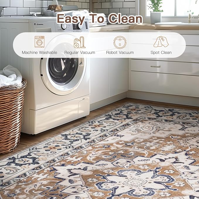 Lofus 4ft Area Rugs for Living Room, Washable Area Rug, Rugs for Bedroom - Image 5