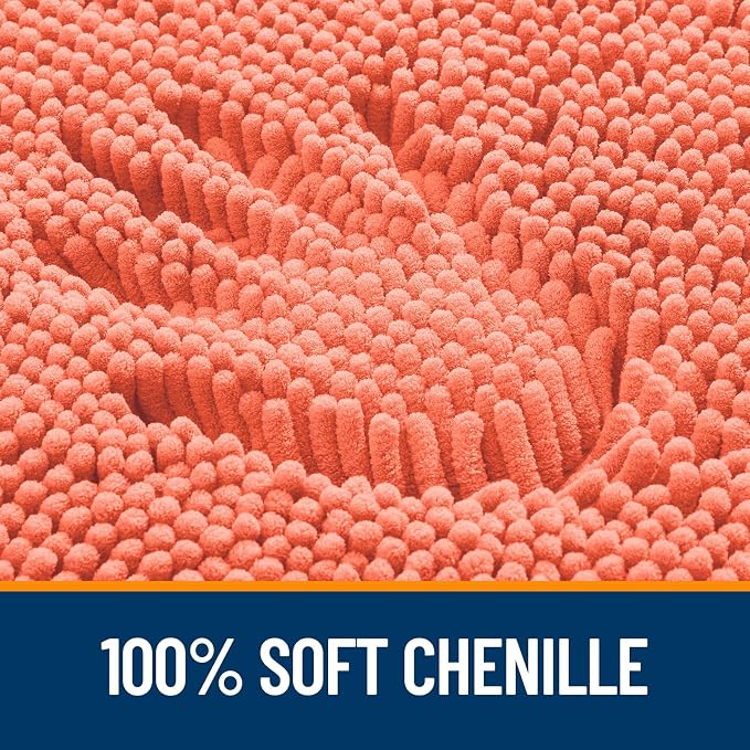 OLANLY Toilet Rugs U-Shaped 24x20, Extra Soft Absorbent Chenille Contour - Image 3