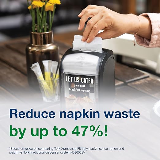 Tork Xpressnap® Stand Napkin Dispenser Black N4, Upright Design, Signature Range - Image 8