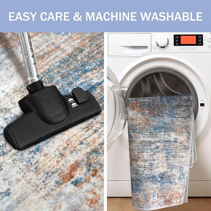 IOHOUZE Abstract Area Rug 4x5 Ft Washable Rugs - Image 3