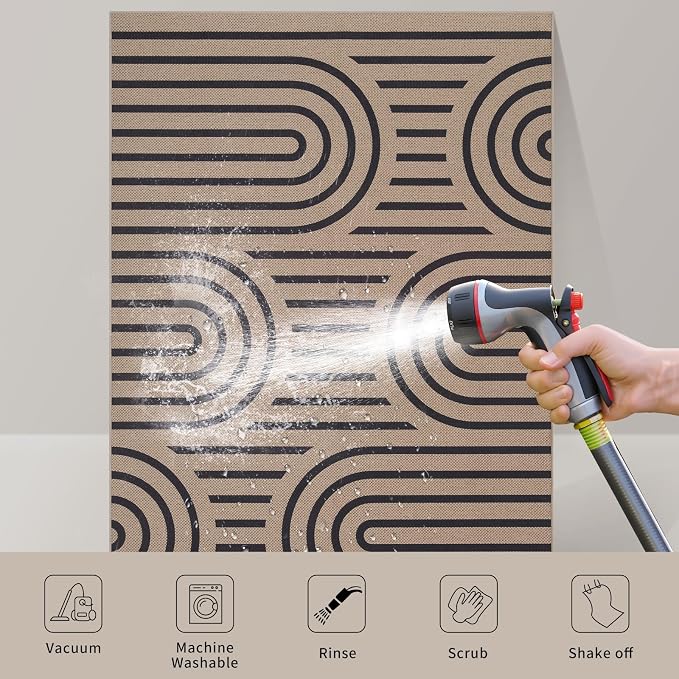 Tangsoo Easy Jute Rug 6x9 Washable Area Rugs - Image 4