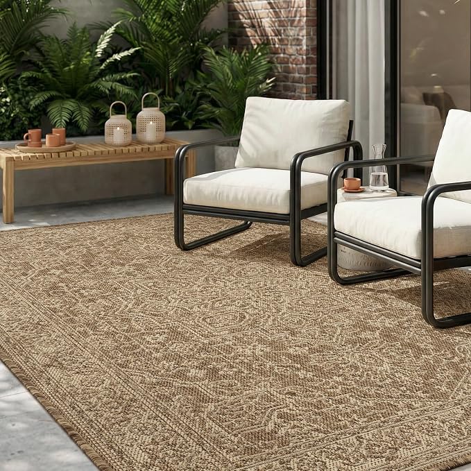 MontVoo-Outdoor Rug-Patio Rug 5x7 ft Polypropylene Indoor Outdoor Rugs Carpet by MontVoo
