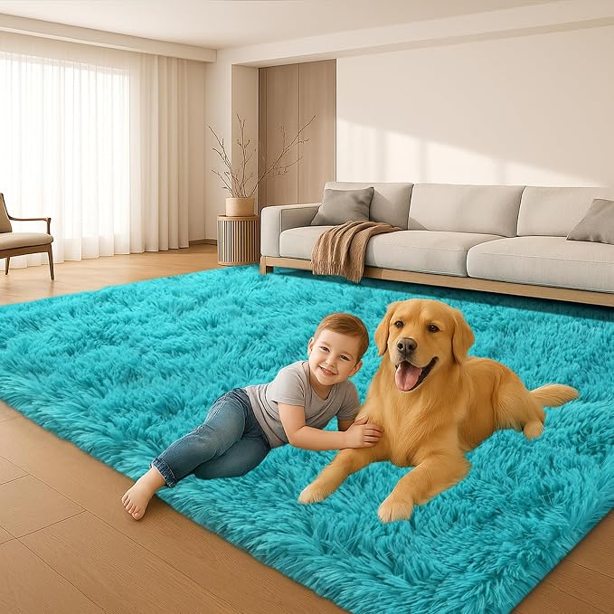 8x10 Area Rugs Living Room, Large Plush Fluffy Bedroom Carpet, Non-Slip - Image 5