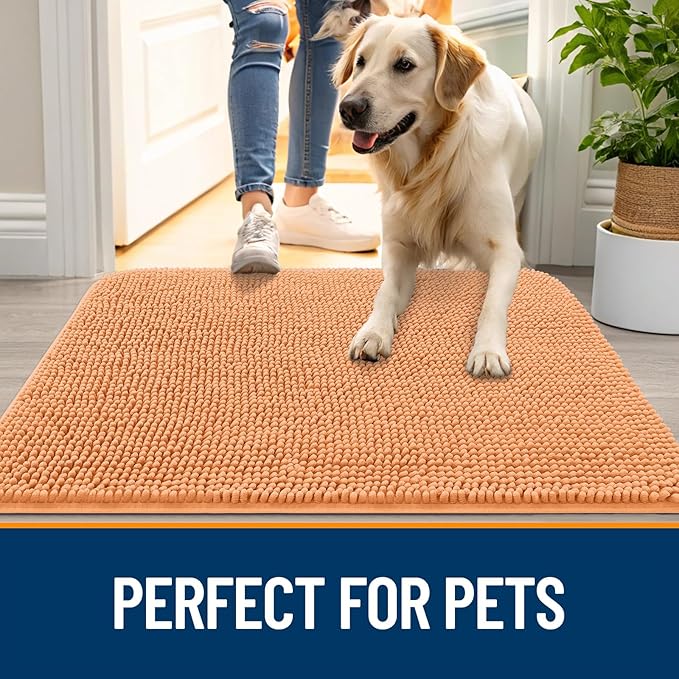 OLANLY Dog Door Mat for Muddy Paws 45x27, Absorbs Moisture and Dirt, Absorbent - Image 6