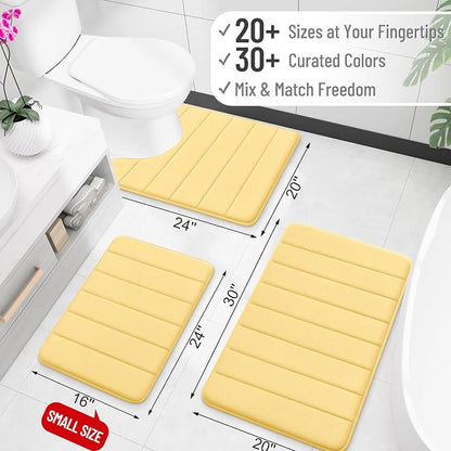 OLANLY Memory Foam Long Bathroom Rugs Runner 44x20, Super Soft Absorbent Bath - Image 2