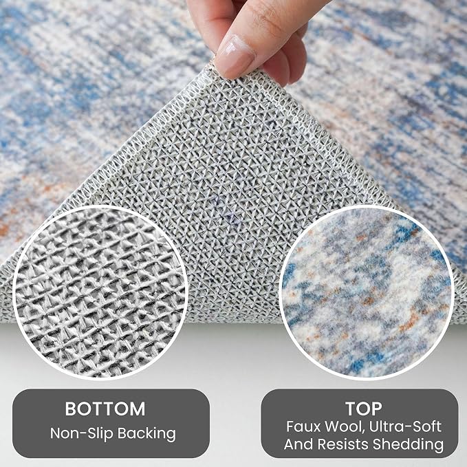 IOHOUZE Abstract Area Rug 4x5 Ft Washable Rugs - Image 4
