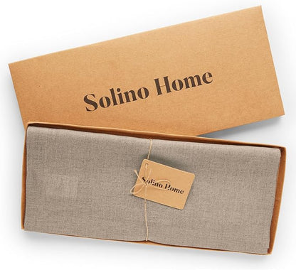Solino Home 100% Pure Linen Table Runner Natural Woven, Fete 14 x 48 in | Table - Image 7