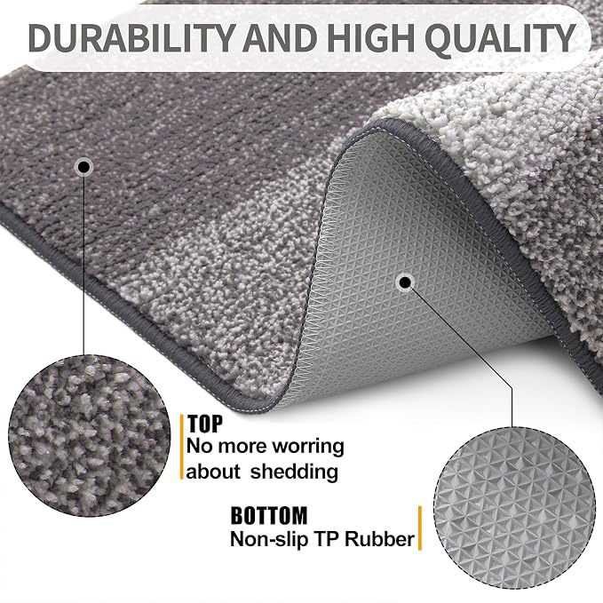 Kitinjoy Indoor Outdoor Door Mat, 70x35 Non-Slip Absorbent Dirt Trapper - Image 3