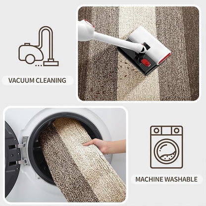 Kitinjoy Indoor Outdoor Door Mat, 71x47 Non-Slip Absorbent Dirt Trapper - Image 5