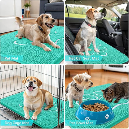 OLANLY Dog Door Mat for Muddy Paws 24x16, Paw Print Design, Absorbs Moisture - Image 7