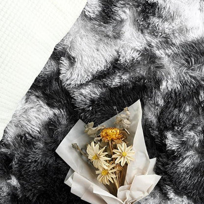 FlyDOIT Large Area Rugs for Living Room, 4x6 Feet Tie-Dyed Black and White - Image 5