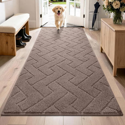 PURRUGS Dirt Trapping Door Mat 32" x 70", Non-Slip Machine Washable Entry Rug by PURRUGS