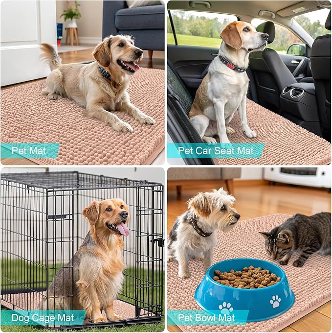 OLANLY Dog Door Mat for Muddy Paws 45x27, Absorbs Moisture and Dirt, Absorbent - Image 7