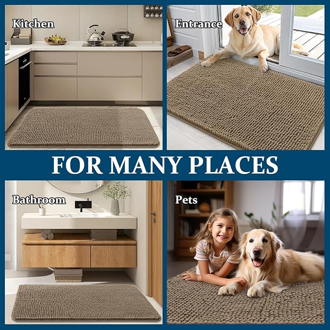 OLANLY Dog Door Mat for Muddy Paws 59x20, Absorbs Moisture and Dirt, Absorbent - Image 8