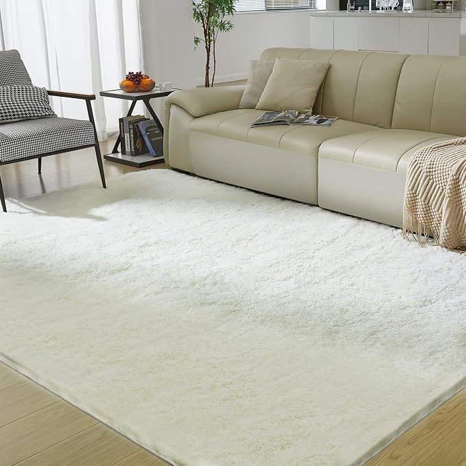 Ultra Soft Rug for Living Room, 9X12 Fluffy Shag Area Rug for Bedroom, Modern - Image 2